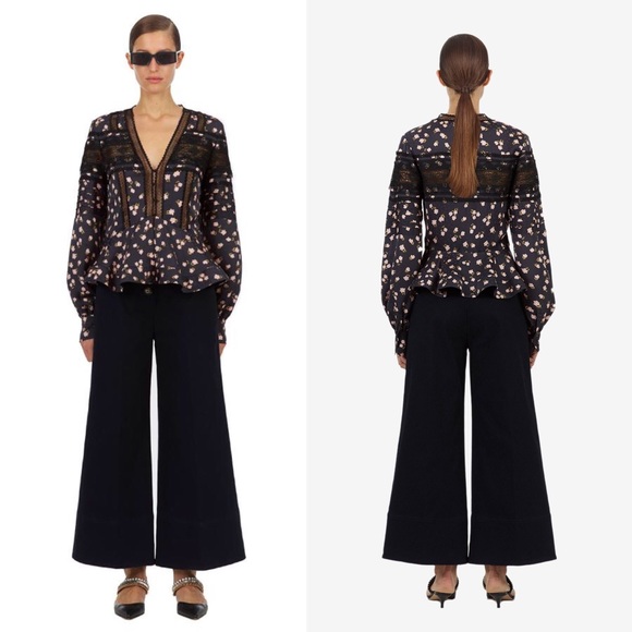 Self-Portrait Tops - Self-Portrait Ditsy Floral Printed Top
